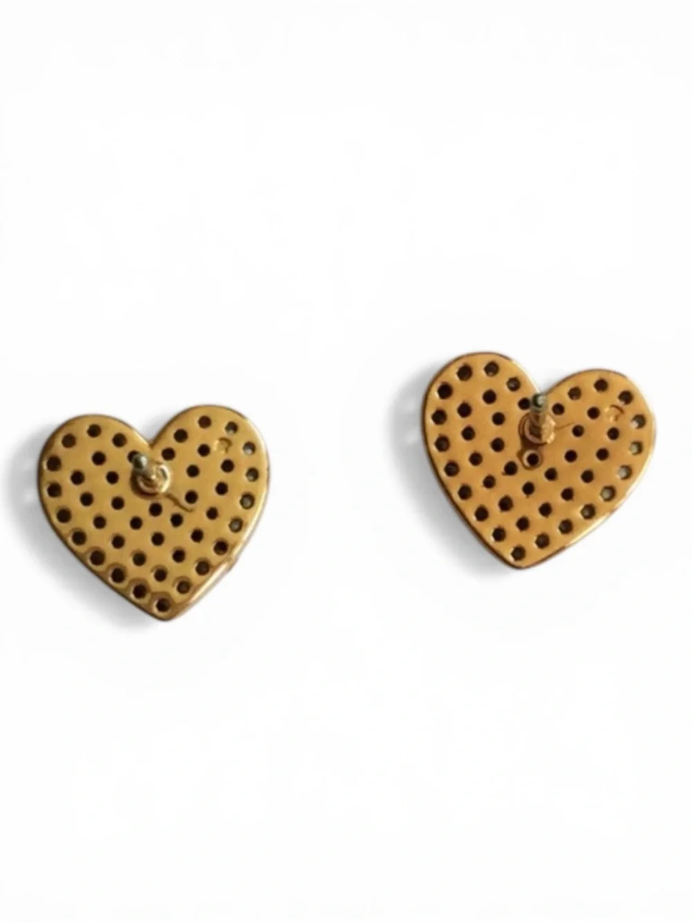 Kate Spade Rose Gold Pavé Heart Stud Earrings – NWT